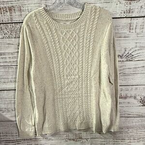 Croft & Barrow Speckled Cream Sweater